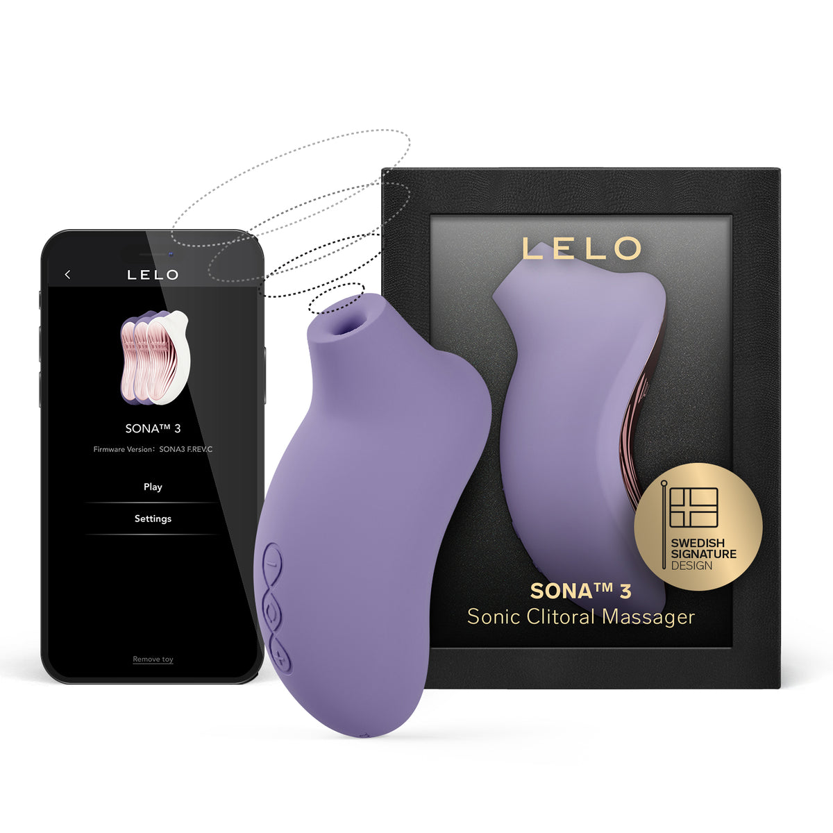 LELO SONA™ 3 Waterproof Rechargeable Silicone Sonic Clitoral Massager - Violet