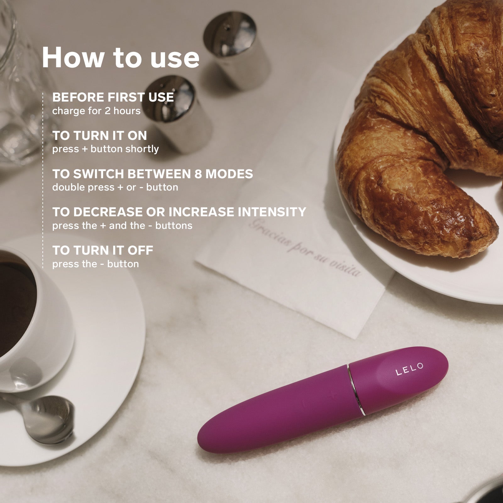 LELO MIA™ 3 Silicone Personal Massager & Clitoral Vibrator - How To Use