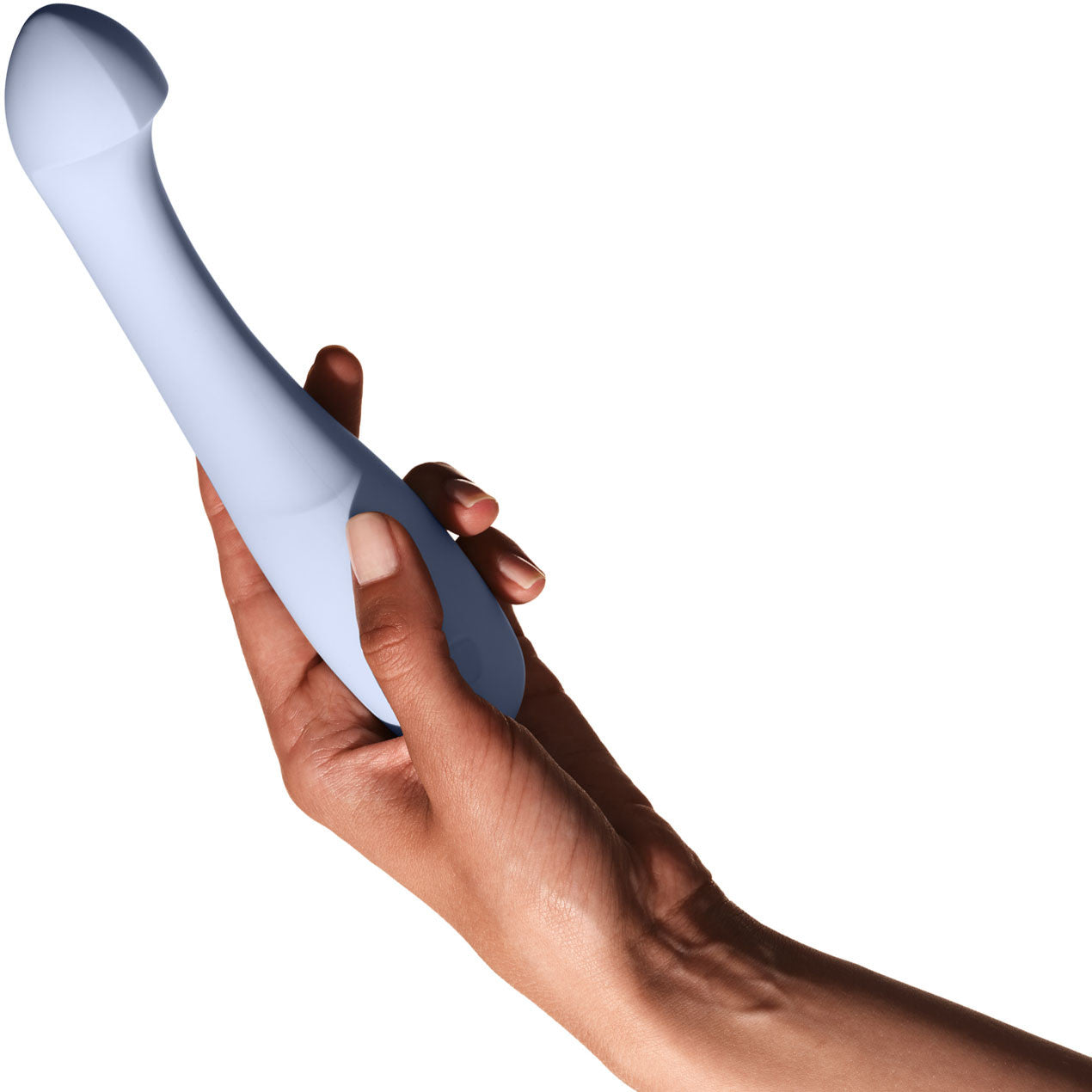 Arc G-Spot Vibrator - Silicone Waterproof Rechargeable Vibe By Dame - Ice Blue