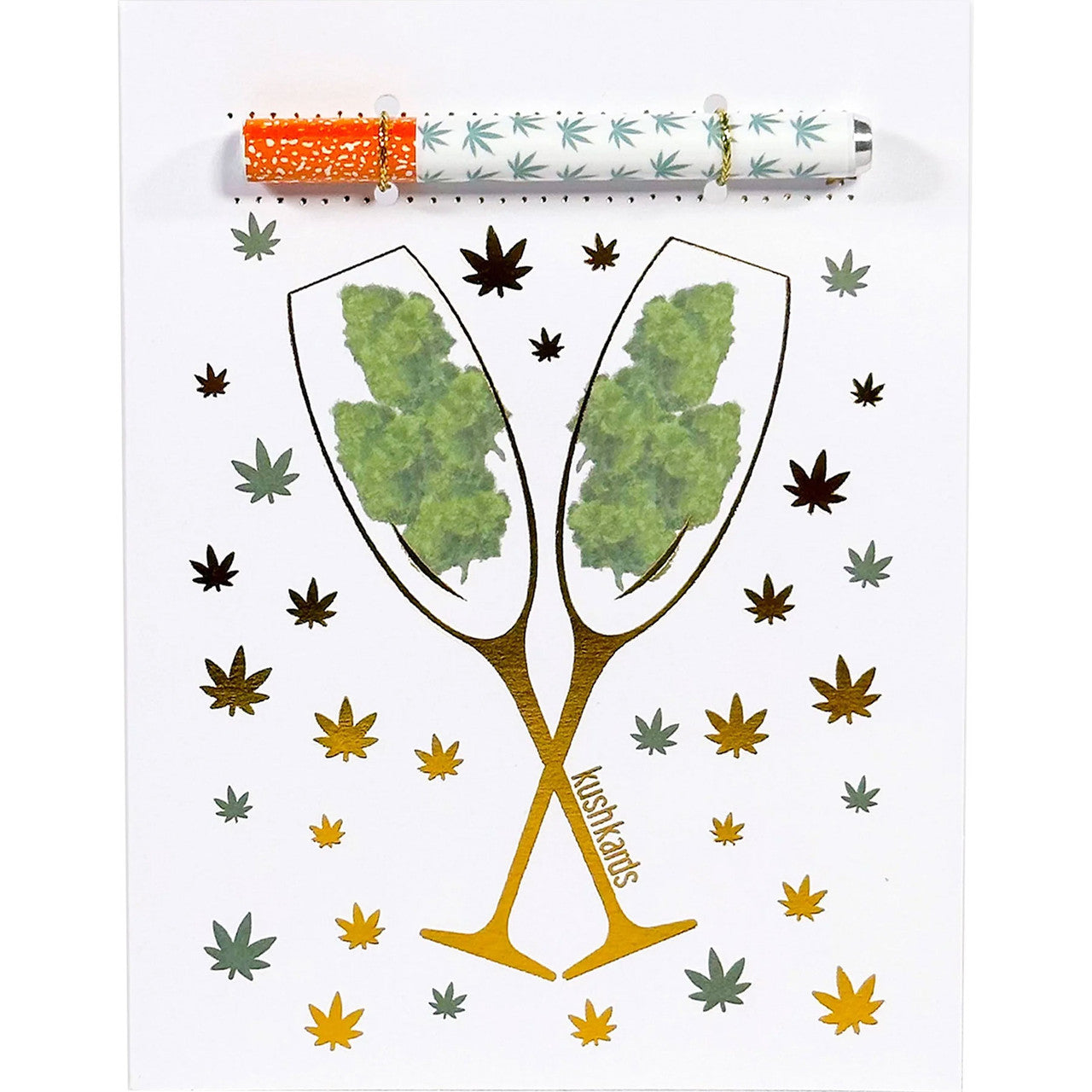 Congrats Champagne & Buds One Hitter Greeting Card by KushKards