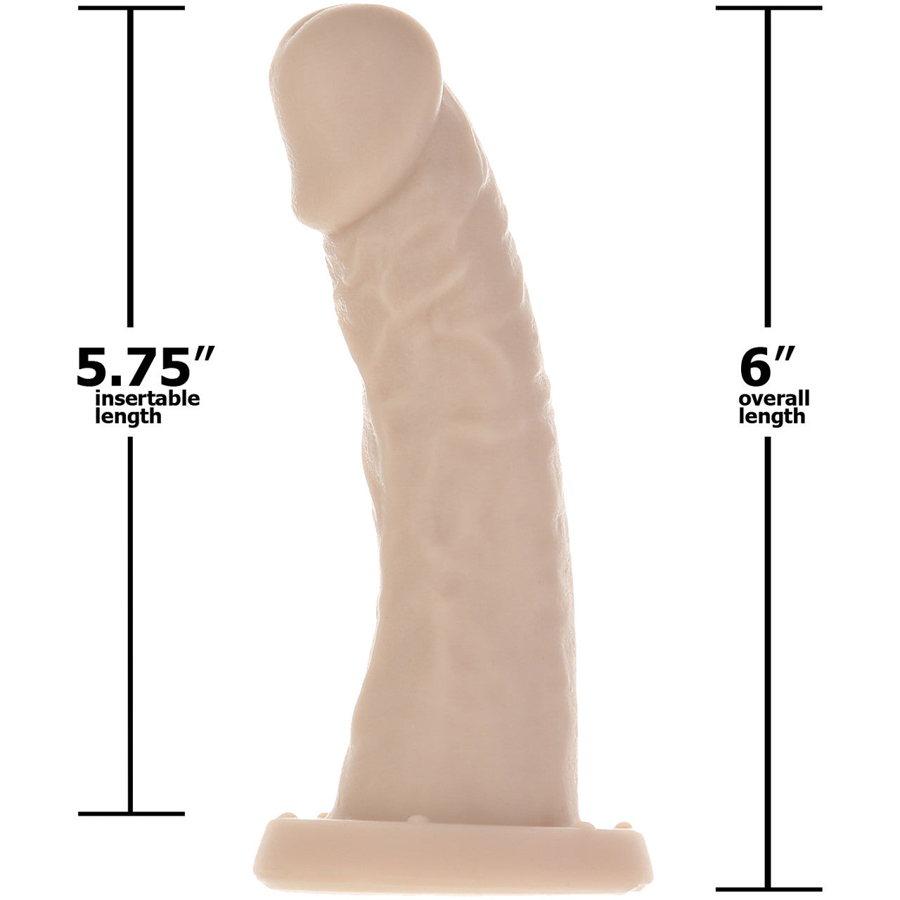 Addiction - Edward 6" Silicone Suction Cup Dildo - Vanilla