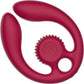 SVibe Snail GIZI Duo Silicone Rechargeable Waterproof Couples Vibrator - Burgundy