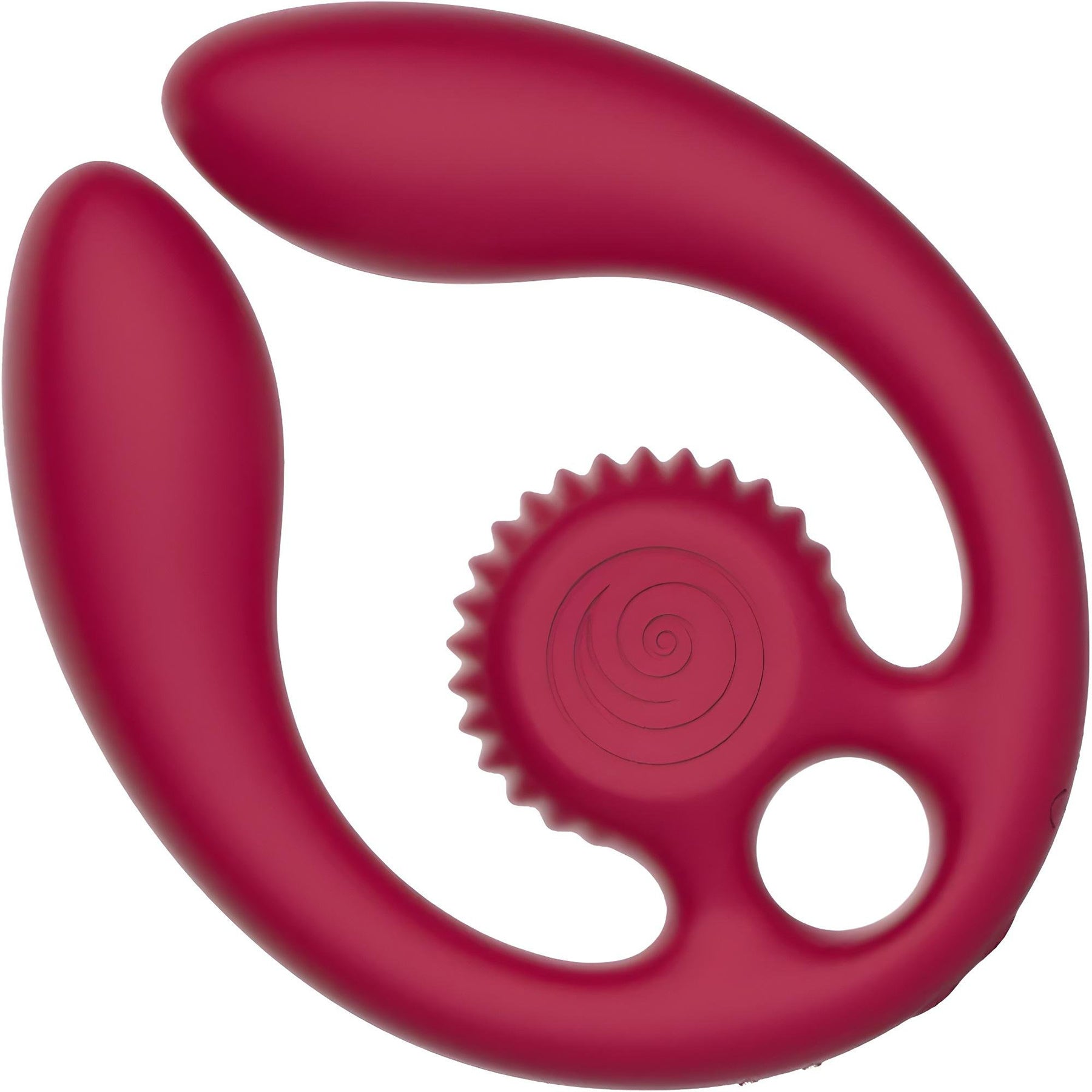 SVibe Snail GIZI Duo Silicone Rechargeable Waterproof Couples Vibrator - Burgundy