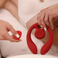 SVibe Snail GIZI Duo Silicone Rechargeable Waterproof Couples Vibrator - Burgundy