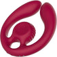 SVibe Snail GIZI Duo Silicone Rechargeable Waterproof Couples Vibrator - Burgundy