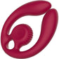 SVibe Snail GIZI Duo Silicone Rechargeable Waterproof Couples Vibrator - Burgundy