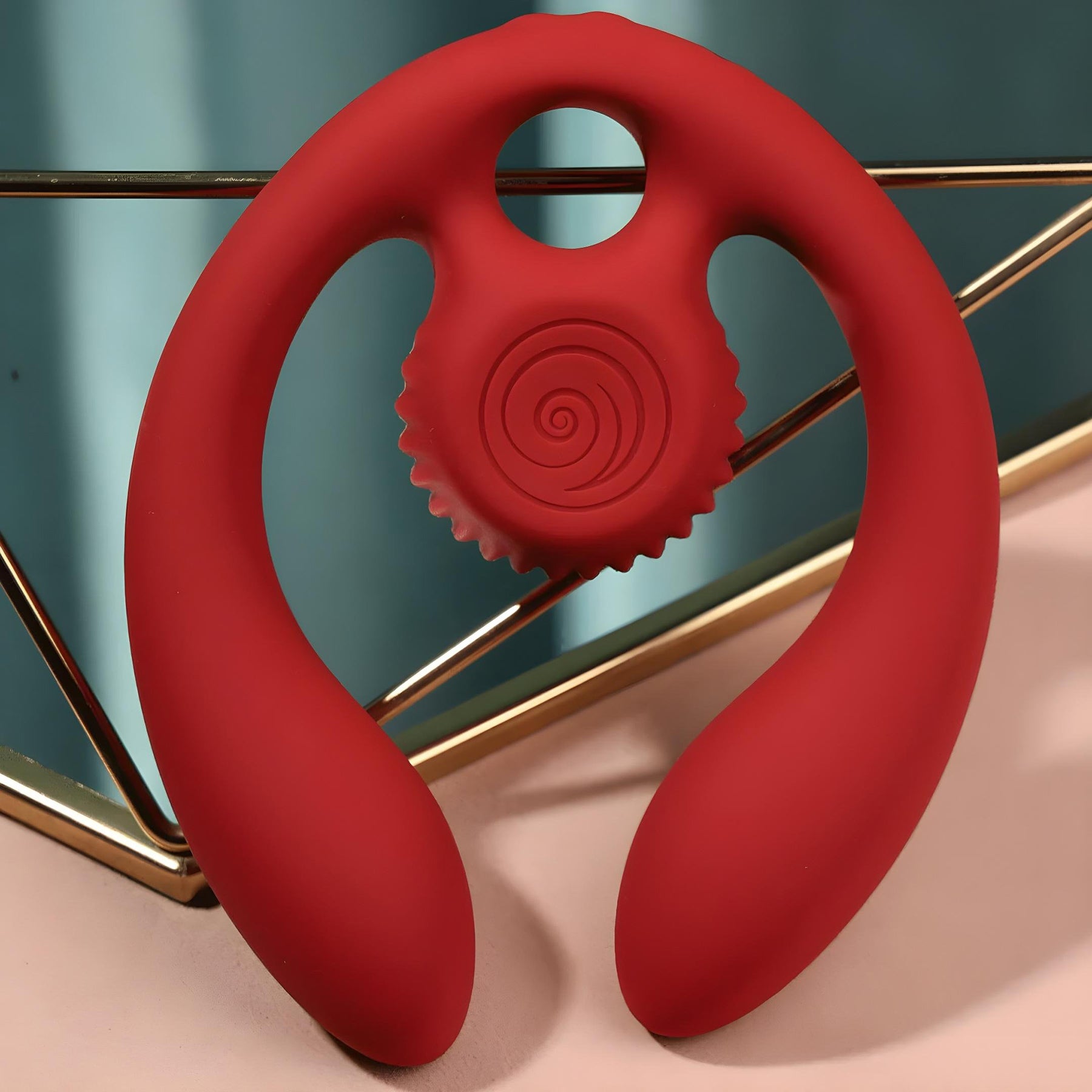 SVibe Snail GIZI Duo Silicone Rechargeable Waterproof Couples Vibrator - Burgundy
