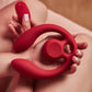 SVibe Snail GIZI Duo Silicone Rechargeable Waterproof Couples Vibrator - Burgundy