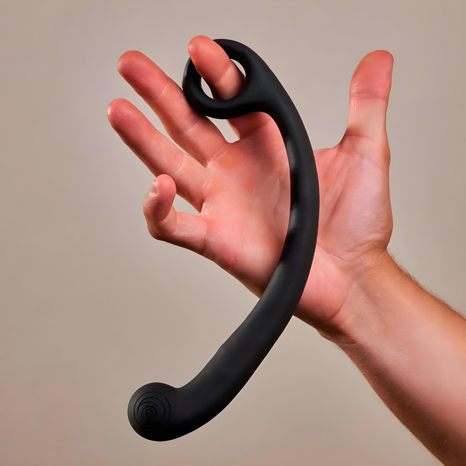 SVibe Snail AXI Spot Wand Silicone Rechargeable Waterproof G-Spot Vibrator - Granite Noir