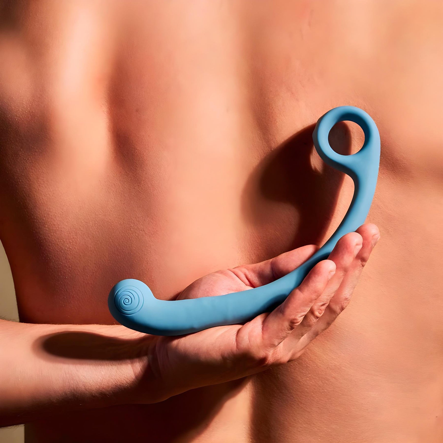 SVibe Snail AXI Spot Wand Silicone Rechargeable Waterproof G-Spot Vibrator - Blue Lagoon