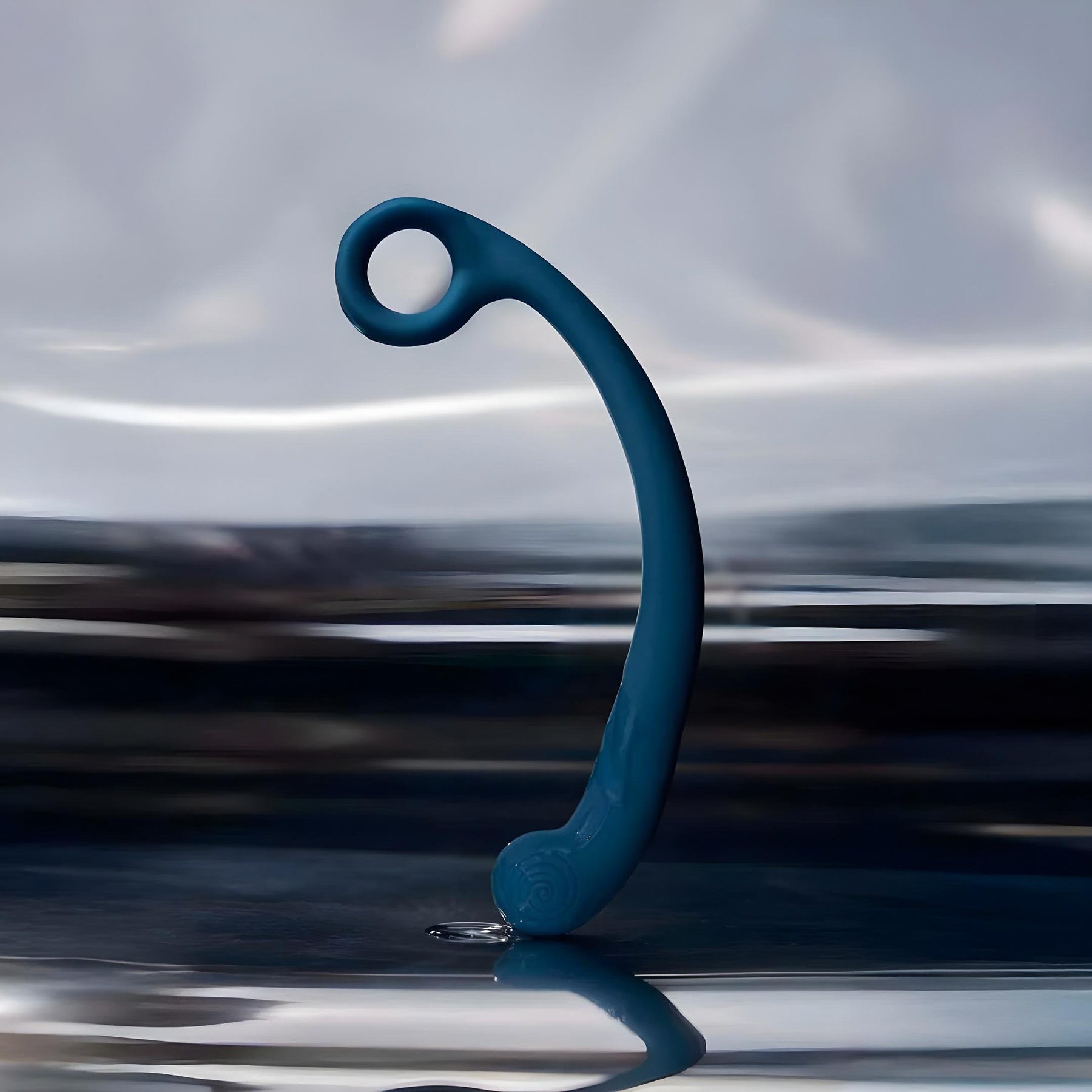 SVibe Snail AXI Spot Wand Silicone Rechargeable Waterproof G-Spot Vibrator - Blue Lagoon