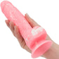 Addiction - Brandon 7.5" Glow In The Dark Silicone Suction Cup Dildo With Balls - Pink