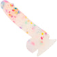 Addiction - Party Marty 7.5" Silicone Suction Cup Dildo With Balls - Frost & Confetti