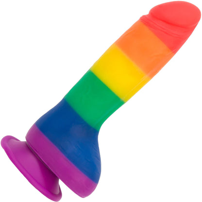 Addiction - Justin 8" Silicone Suction Cup Dildo With Balls - Pride