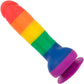 Addiction - Justin 8" Silicone Suction Cup Dildo With Balls - Pride