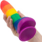 Addiction - Justin 8" Silicone Suction Cup Dildo With Balls - Pride