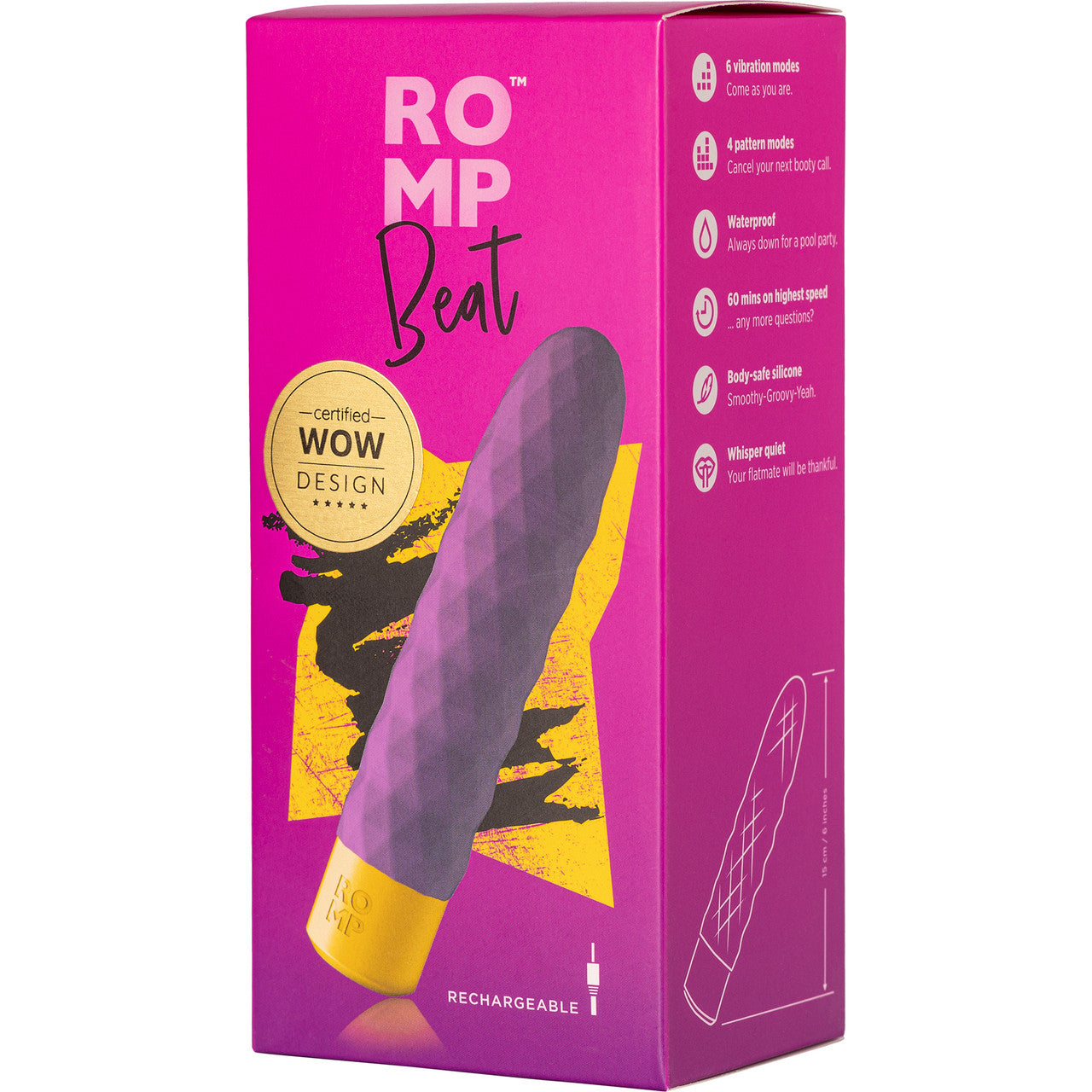 ROMP Beat Bullet Silicone Waterproof Rechargeable Clitoral Vibrator