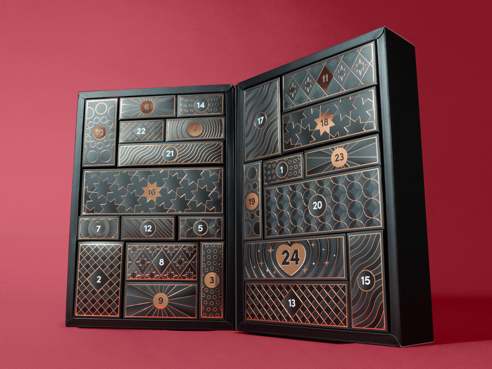 Luxury 24-Day Advent Calendar By Lovehoney With Womanizer, We-Vibe & Arcwave - What's in the box motion image