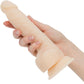 Naked Addiction Thrusting 9" Silicone Suction Cup Dildo With Balls - Vanilla