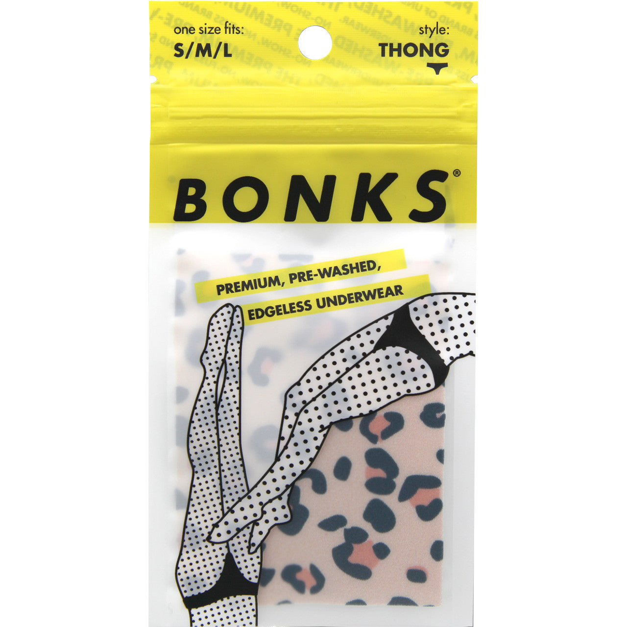 Bonks Individually Packaged Cat's Out Of The Bag Seamless Thong