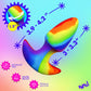 BANG! Rainbow Thrusting & Vibrating Silicone Butt Plug With Remote