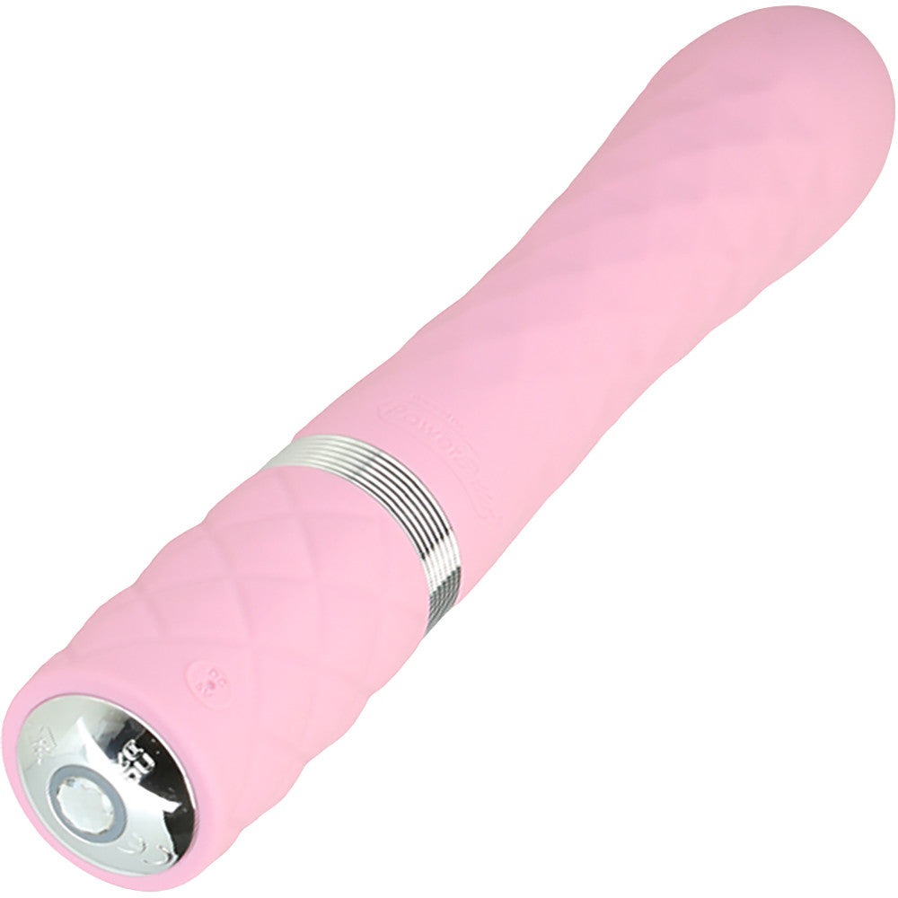 Pillow Talk Lively Silicone Waterproof Rechargeable Rotating Dual Stimulation Vibrator - Pink