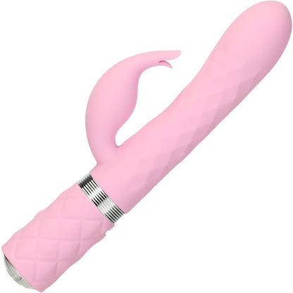 Pillow Talk Lively Silicone Waterproof Rechargeable Rotating Dual Stimulation Vibrator - Pink