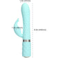 Pillow Talk Lively Silicone Waterproof Rechargeable Rotating Dual Stimulation Vibrator - Teal