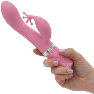 Pillow Talk Kinky Silicone Waterproof Rechargeable Dual Stimulation Vibrator - Pink