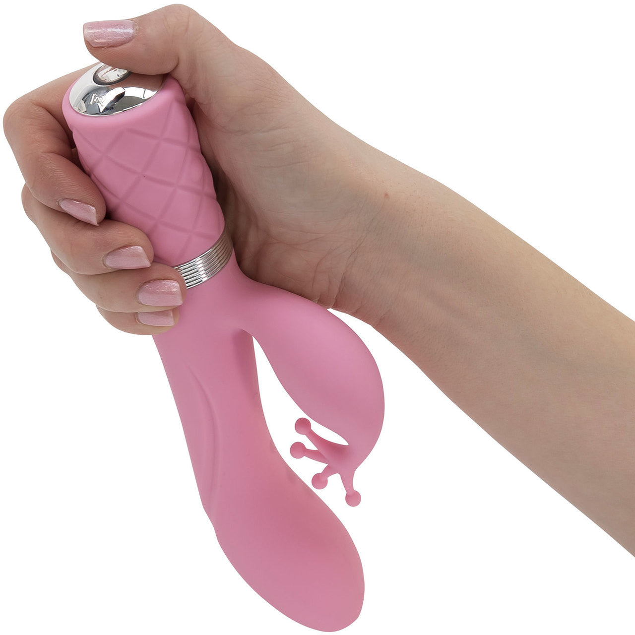 Kinky Silicone Dual Vibrator - Pink Kinky Silicone Dual Vibrator - Pink