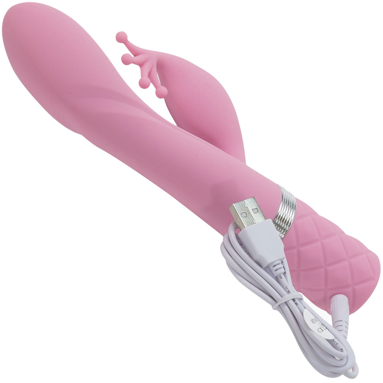 Pillow Talk Kinky Silicone Waterproof Rechargeable Dual Stimulation Vibrator - Pink