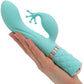 Pillow Talk Kinky Silicone Waterproof Rechargeable Dual Stimulation Vibrator - Teal