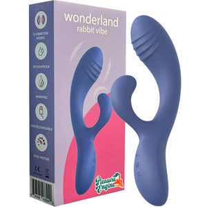 The Wonderland Rabbit Silicone Dual Stimulation Rumbly Vibrator