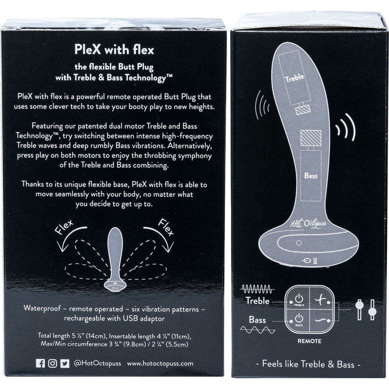 PleX With Flex Silicone Rechargeable Waterproof Prostate Stimulator By Hot Octopuss