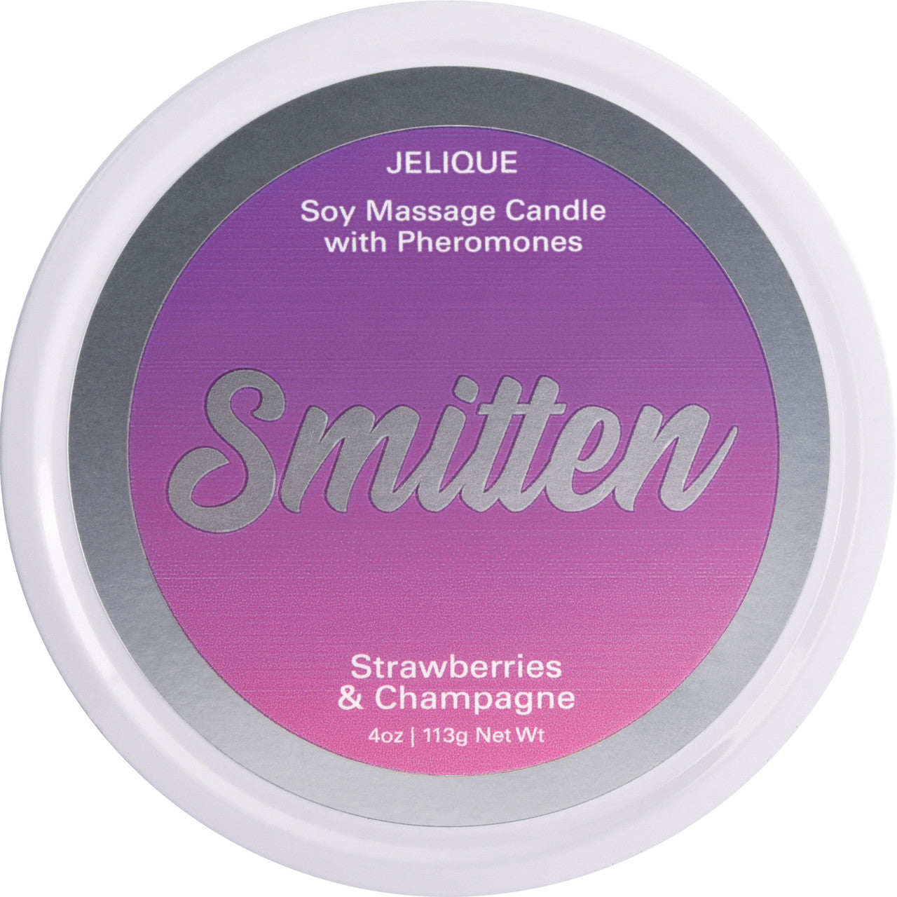 Jelique Massage Candle With Pheromones Smitten Strawberry & Champagne 4 oz