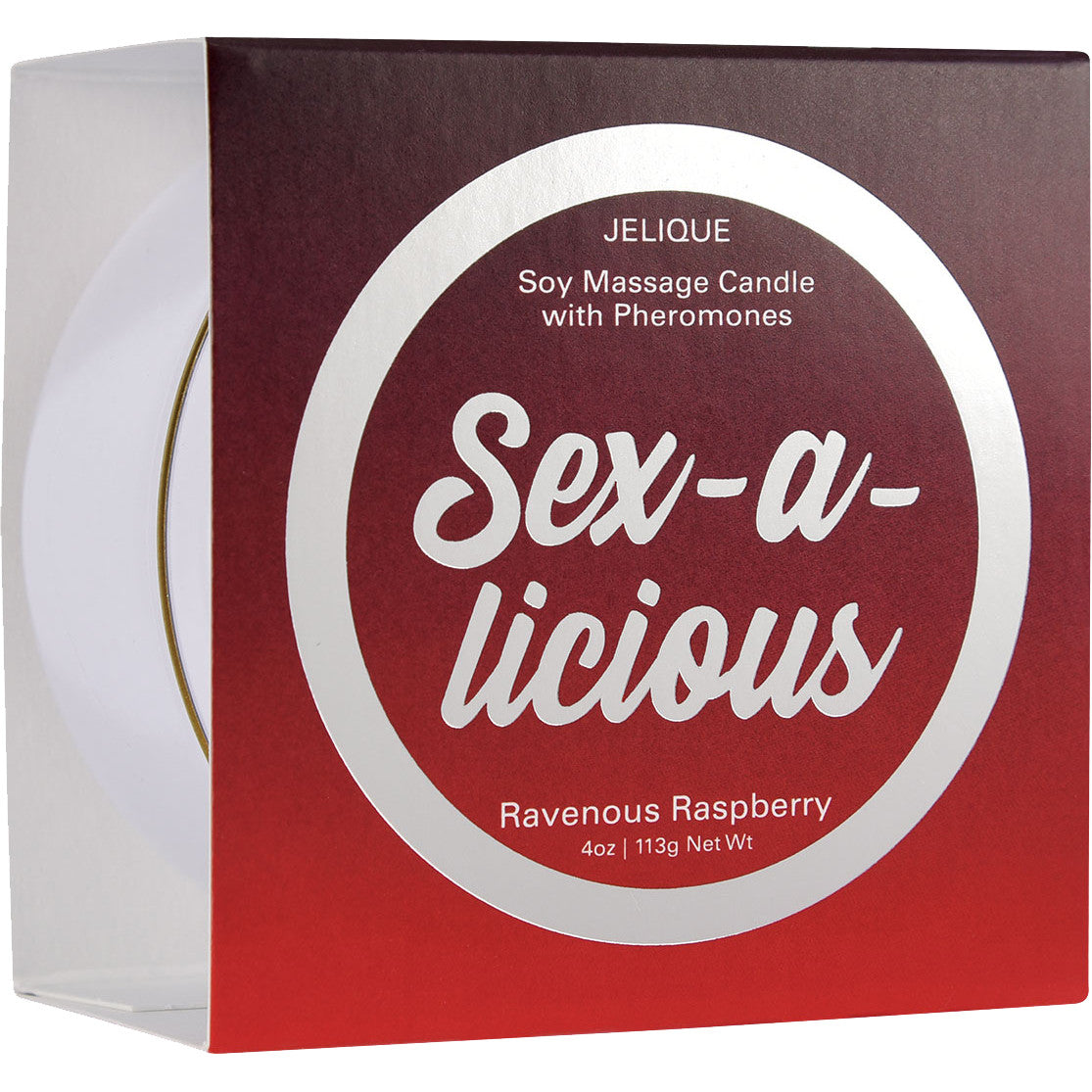 Jelique Massage Candle With Pheromones Sex-A-Licious Ravenous Raspberry 4 oz