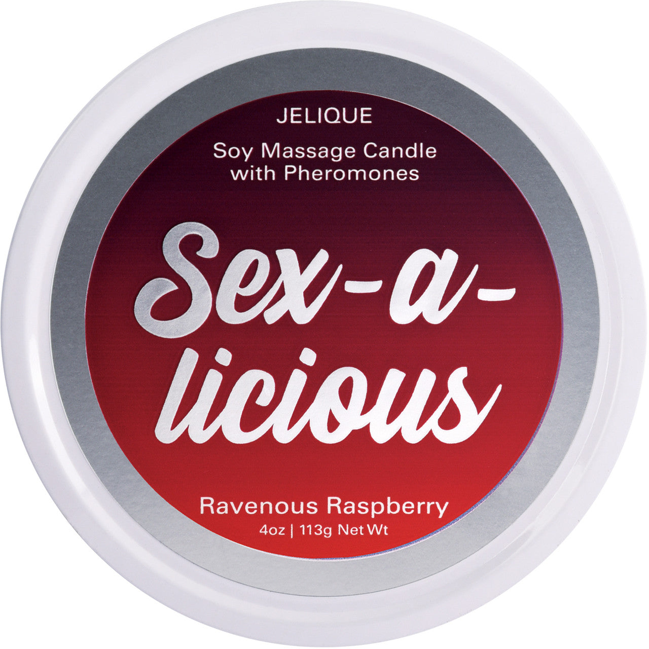 Jelique Massage Candle With Pheromones Sex-A-Licious Ravenous Raspberry 4 oz