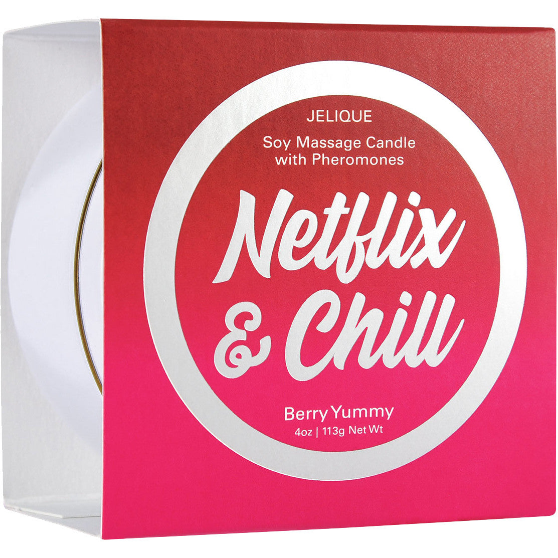 Jelique Massage Candle With Pheromones Netflix & Chill Berry Yummy 4 oz