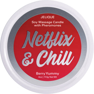 Jelique Massage Candle With Pheromones Netflix & Chill Berry Yummy 4 oz