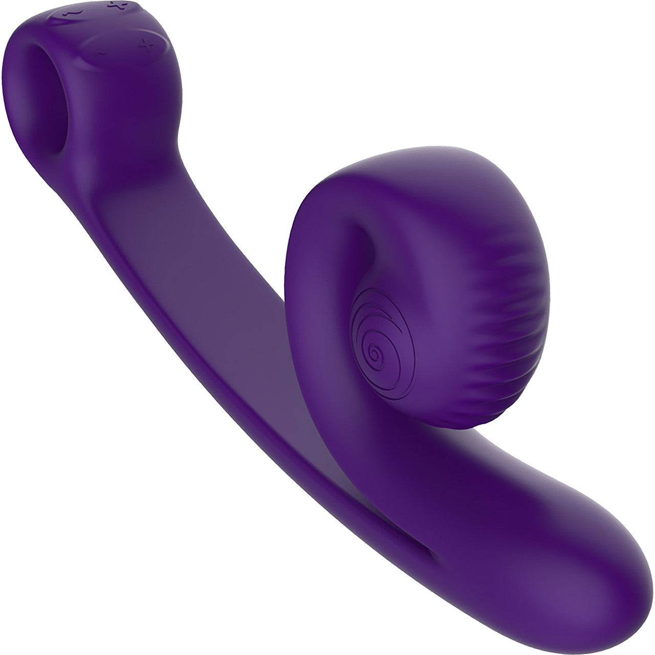 Snail Vibe Curve Silicone Rechargeable Waterproof Dual Stimulation Vibrator - Purple