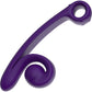 Snail Vibe Curve Silicone Rechargeable Waterproof Dual Stimulation Vibrator - Purple