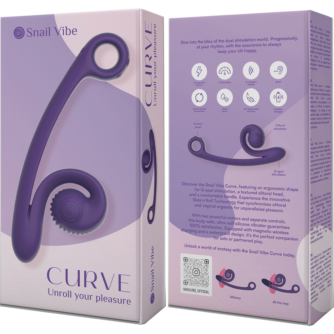 Snail Vibe Curve Vibrator - Purple Snail Vibe Curve Vibrator - Purple