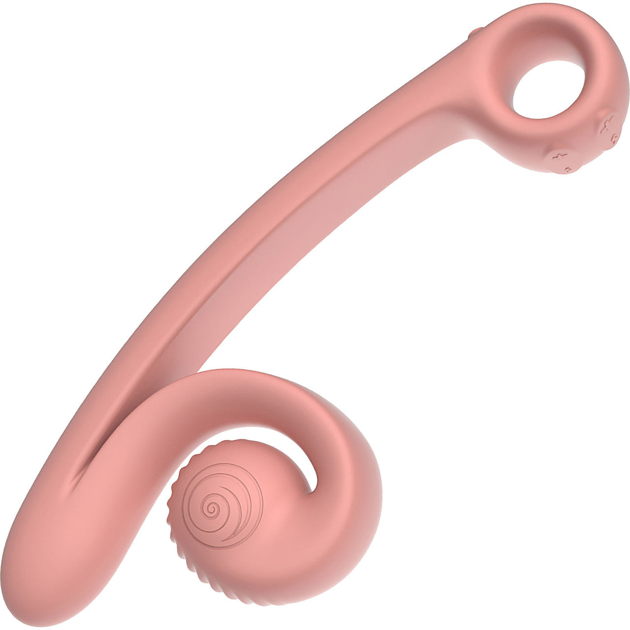 Snail Vibe Curve Silicone Rechargeable Waterproof Dual Stimulation Vibrator - Peach