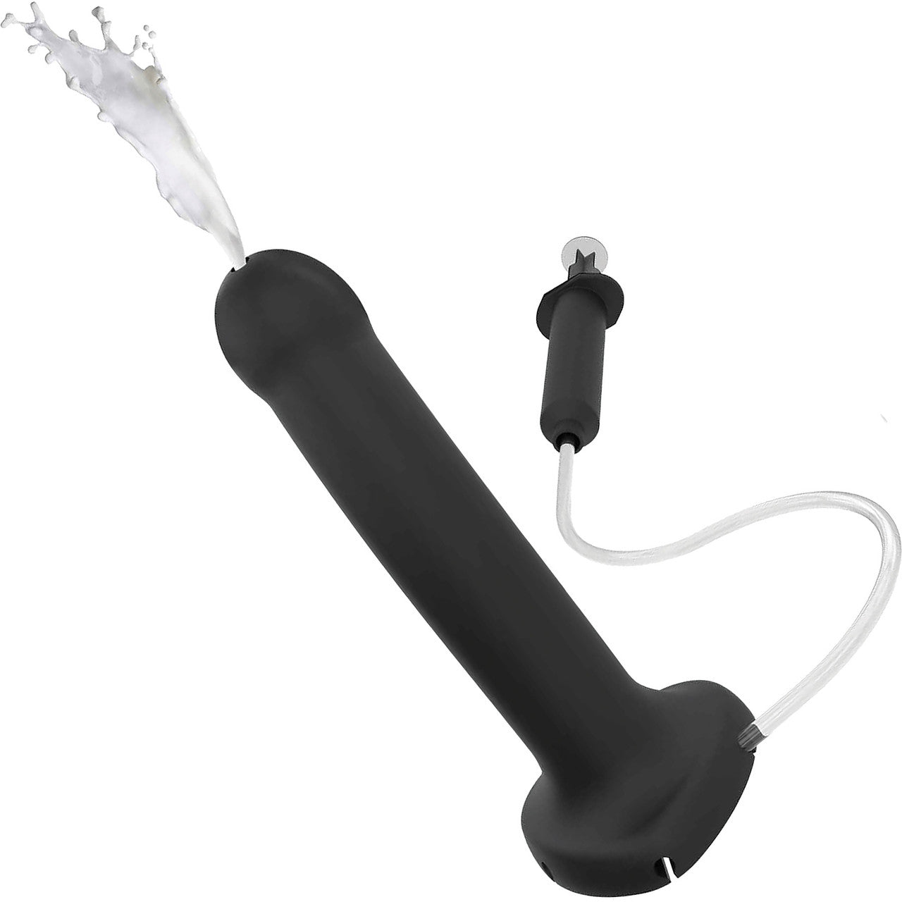 Strap-on-Me Squirting Harness Compatible Silicone Dildo - Large, Black