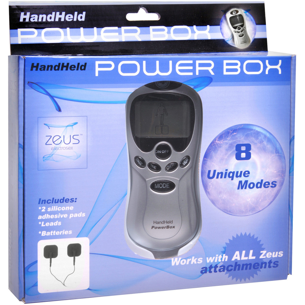 Zeus Electrosex Handheld 8 Mode Power Box With Digital Display