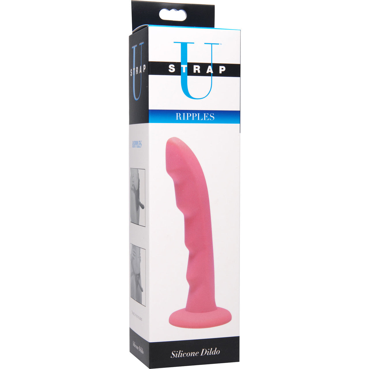 Strap U Ripples 6.75" Silicone G-Spot Dildo - Pink