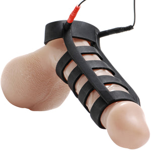 Zeus Electrosex Power Cage Silicone E-Stim Cock And Ball Sheath