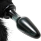 Tailz Midnight Fox Black Glass Anal Plug With Faux Fox Tail