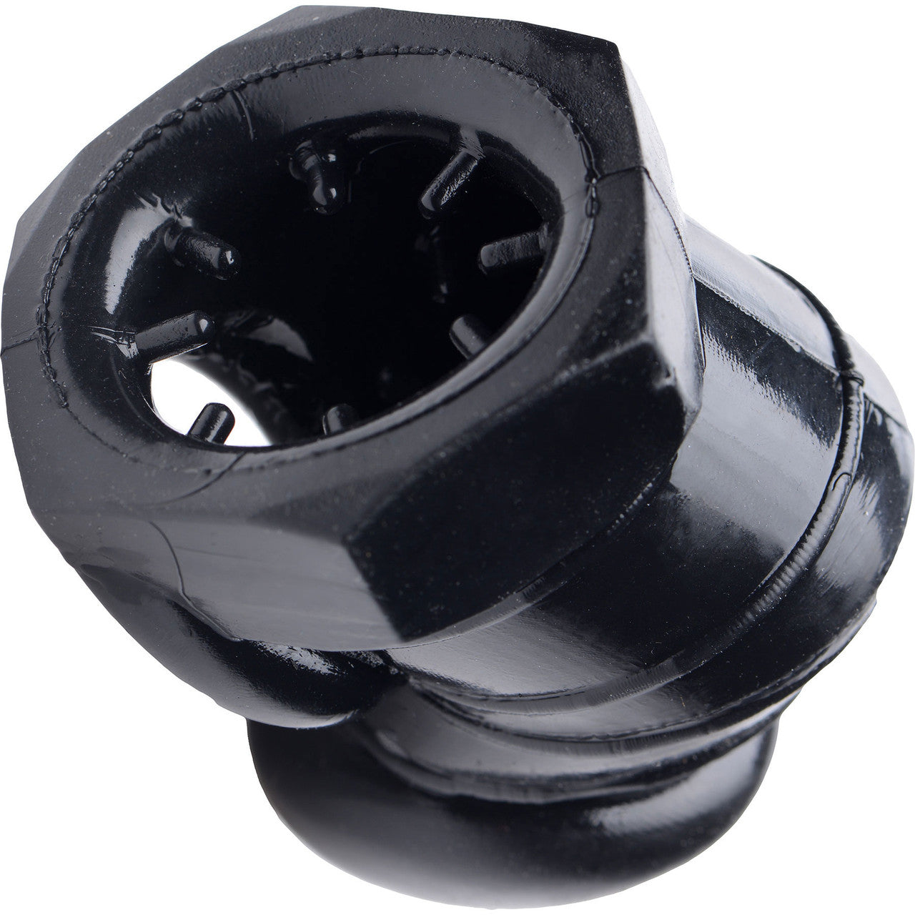 Master Series Detained Restrictive Chastity Cage With Nubs - Black