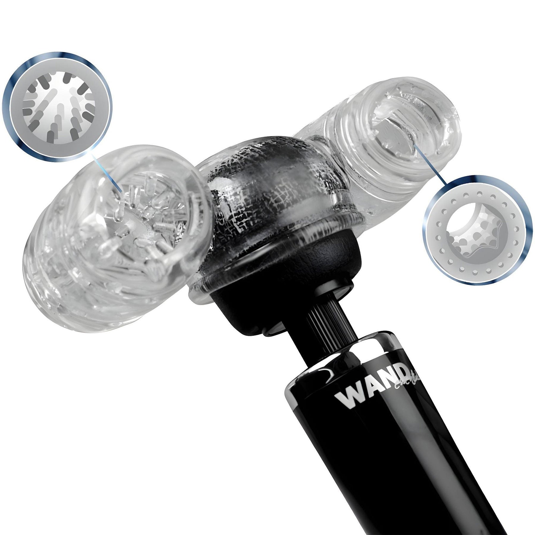 Twin Turbo Strokers 2 in 1 Wand Attachment By Wand Essentials